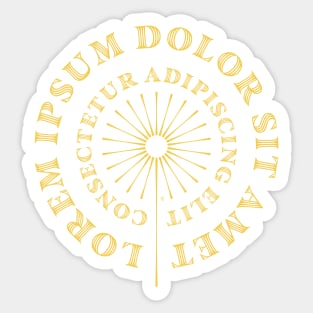 Lorem Ipsum Circles (yellow) Sticker